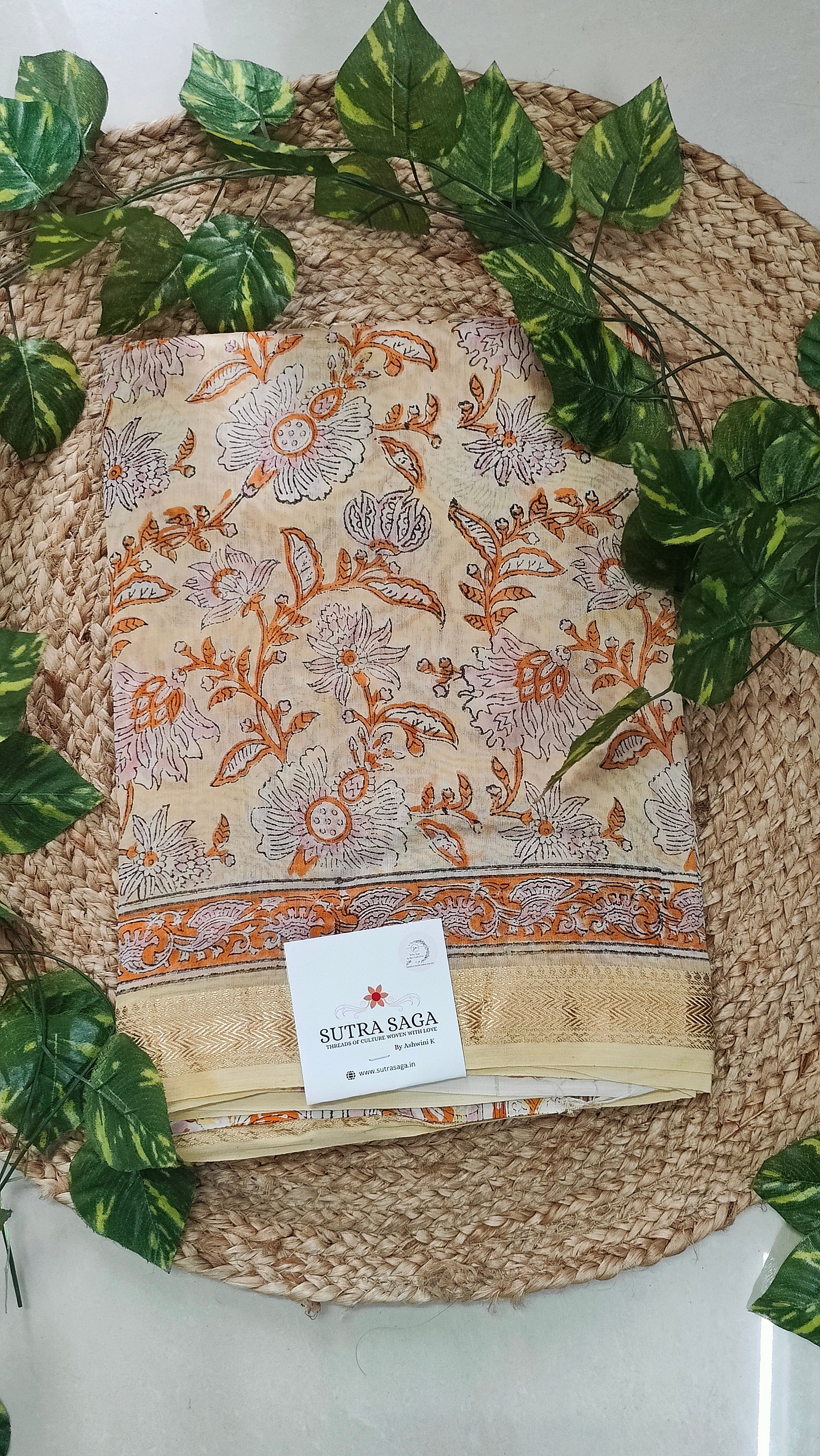 Pure Maheshwari Handblock Print Sarees