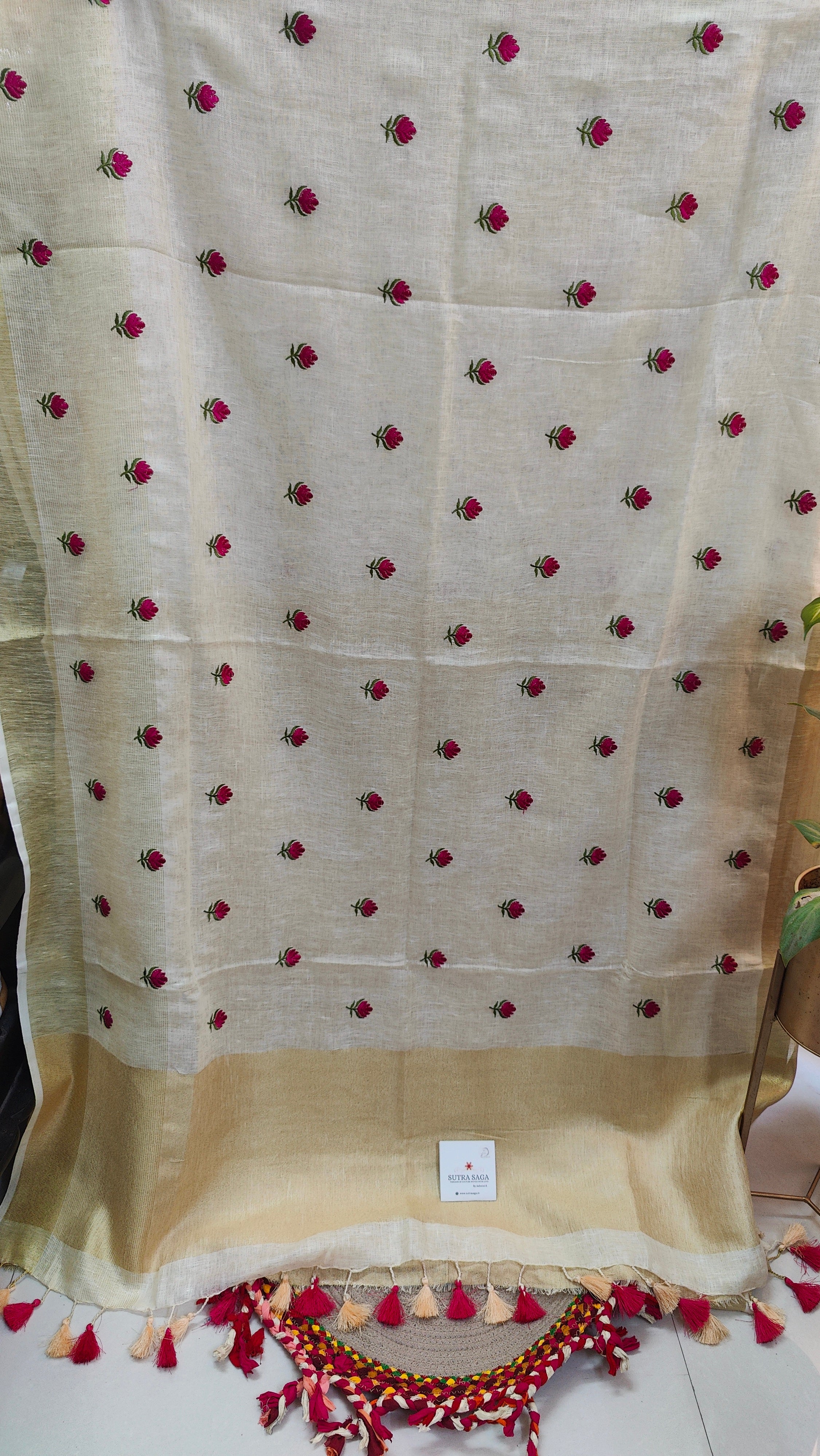 Shubhra -Premium Linen Sarees