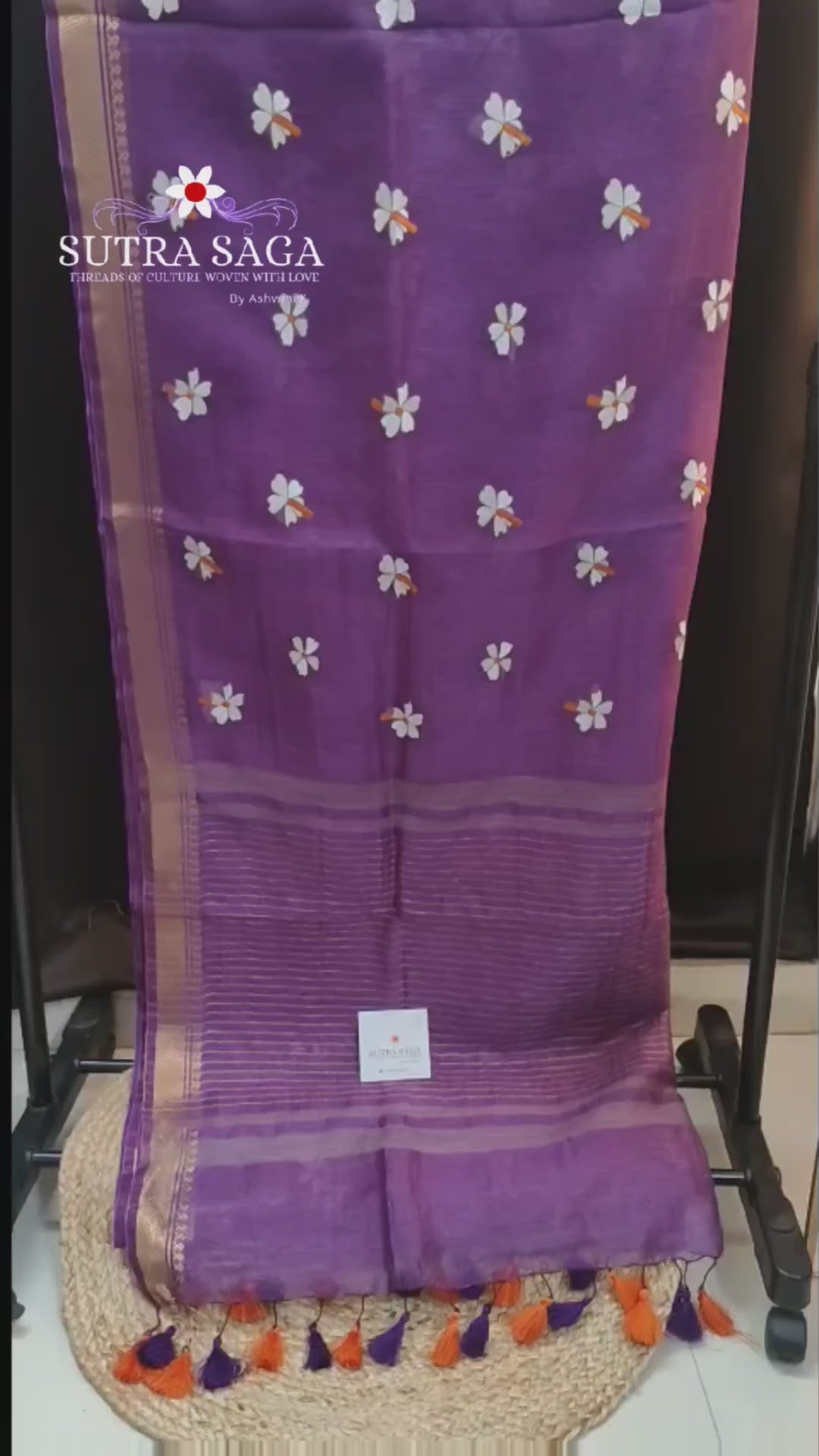 Load video: Shubhra -Premium Linen Sarees