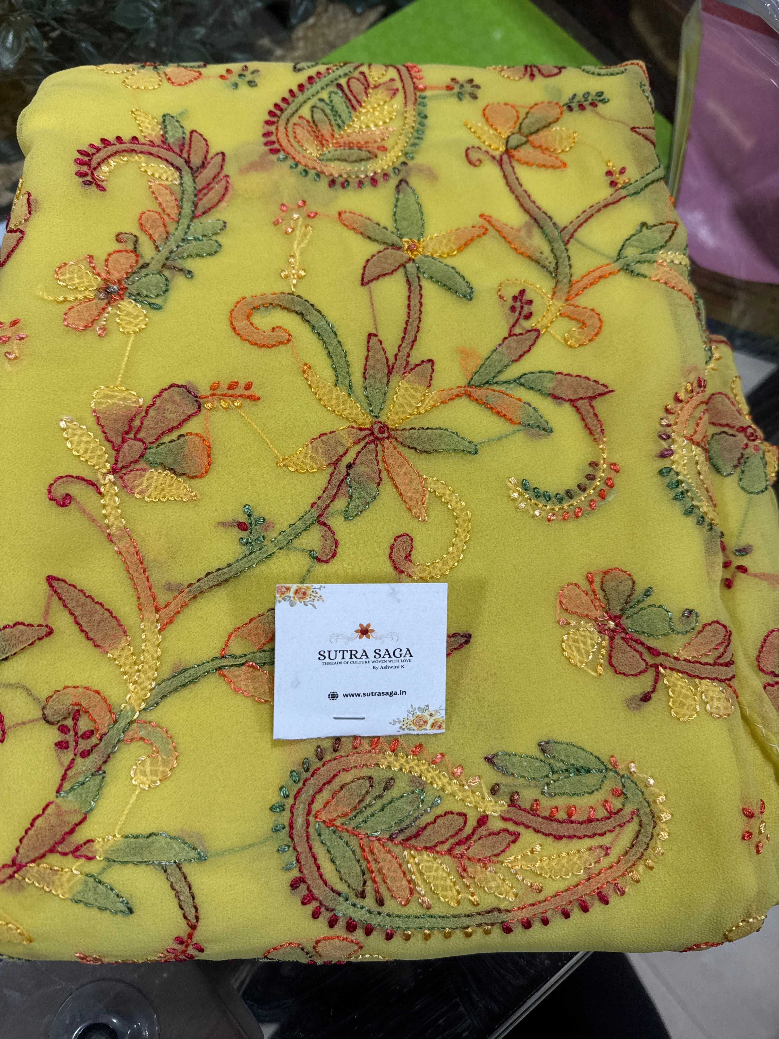Mohini Georgette Saree - Handwork