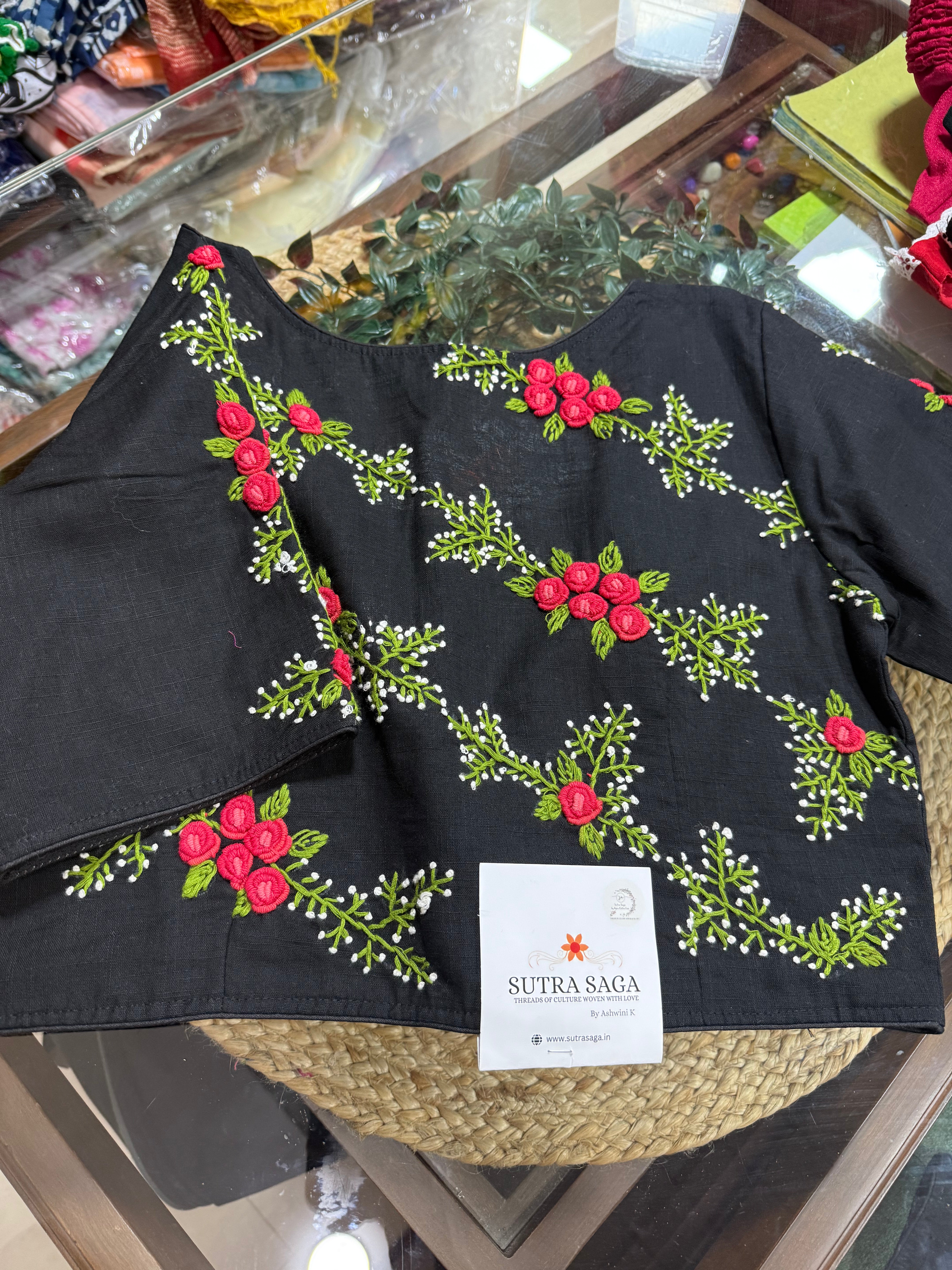 Cotton Blouse-Hand Embroidery