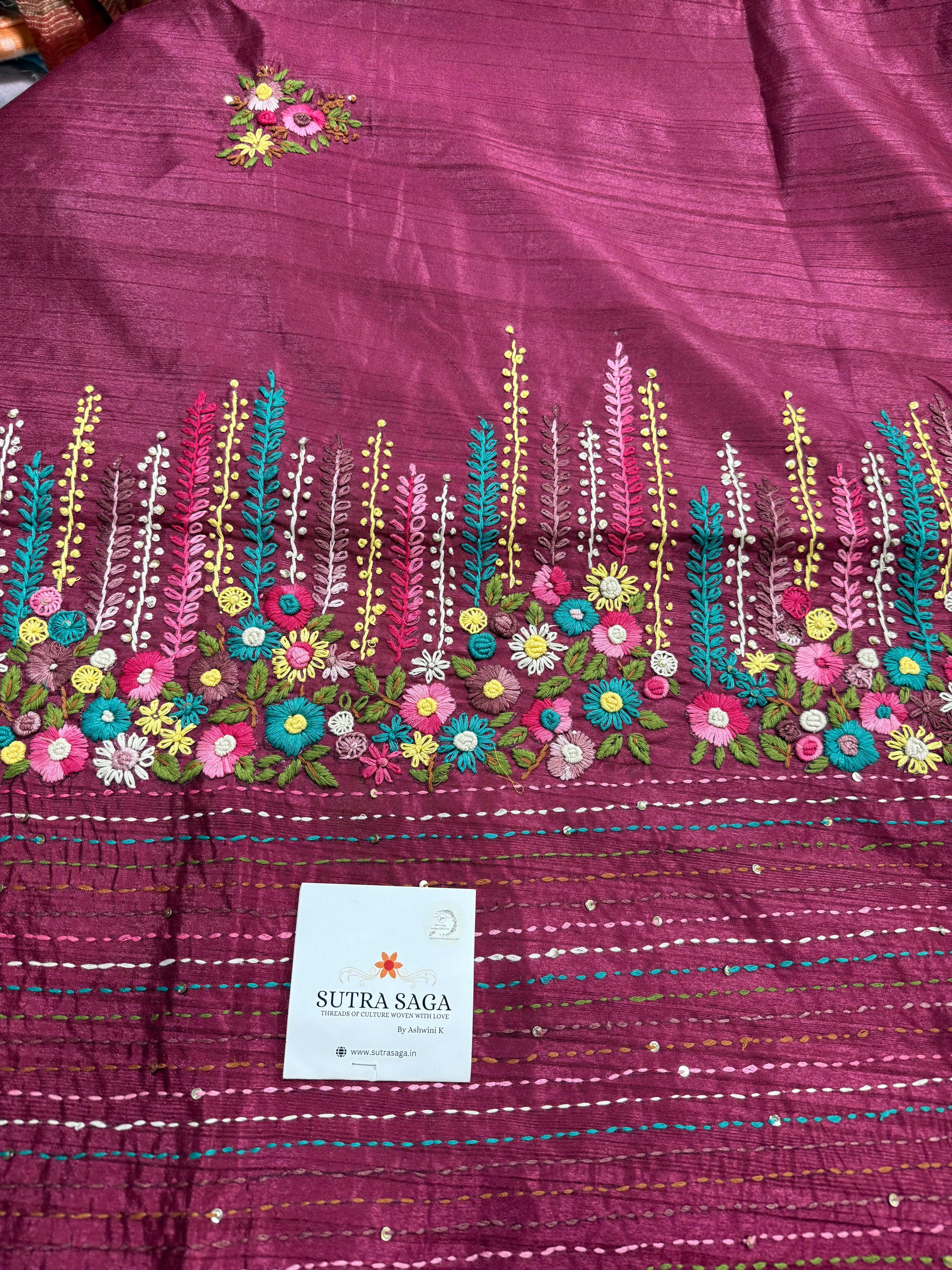 Purna - Premium Hand Embroidery Sarees