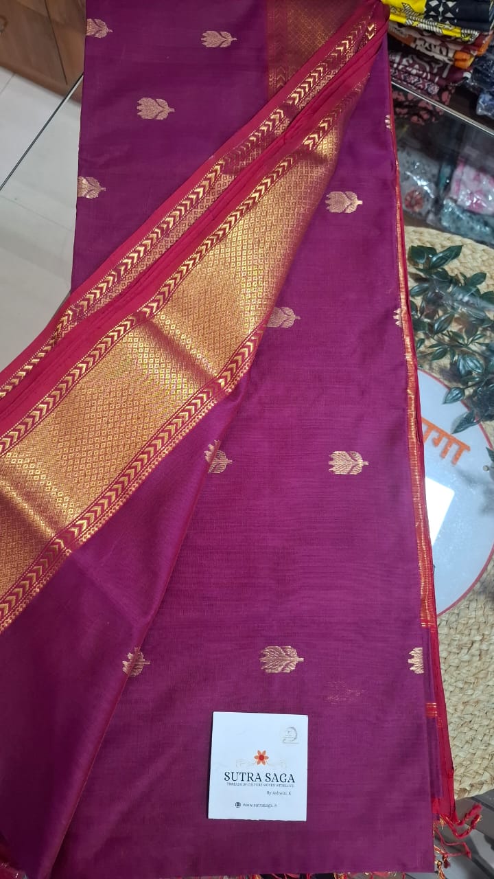 Maheshwari Saree full Lotus Butta