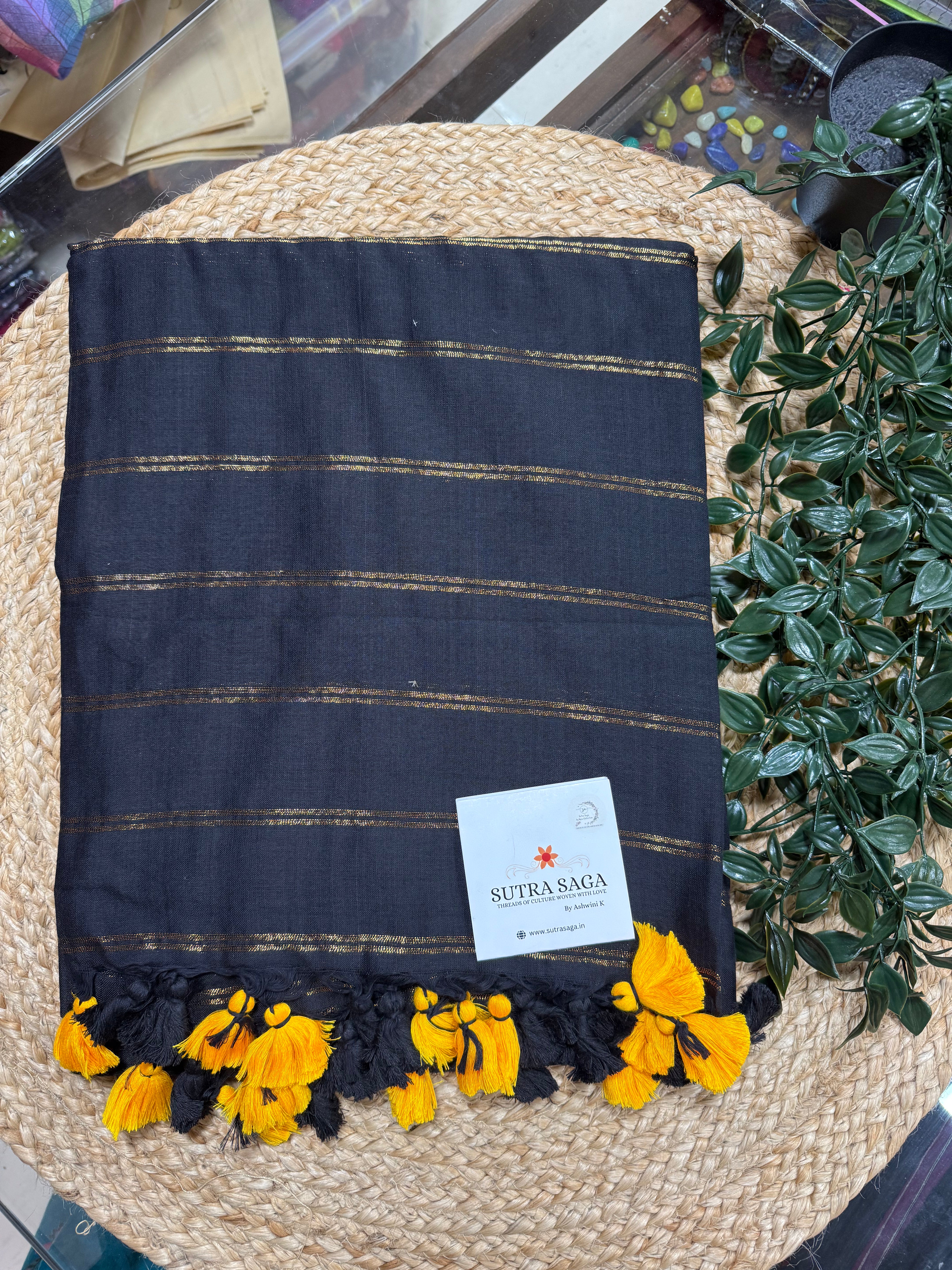 Khadi Cotton Stripes Saree