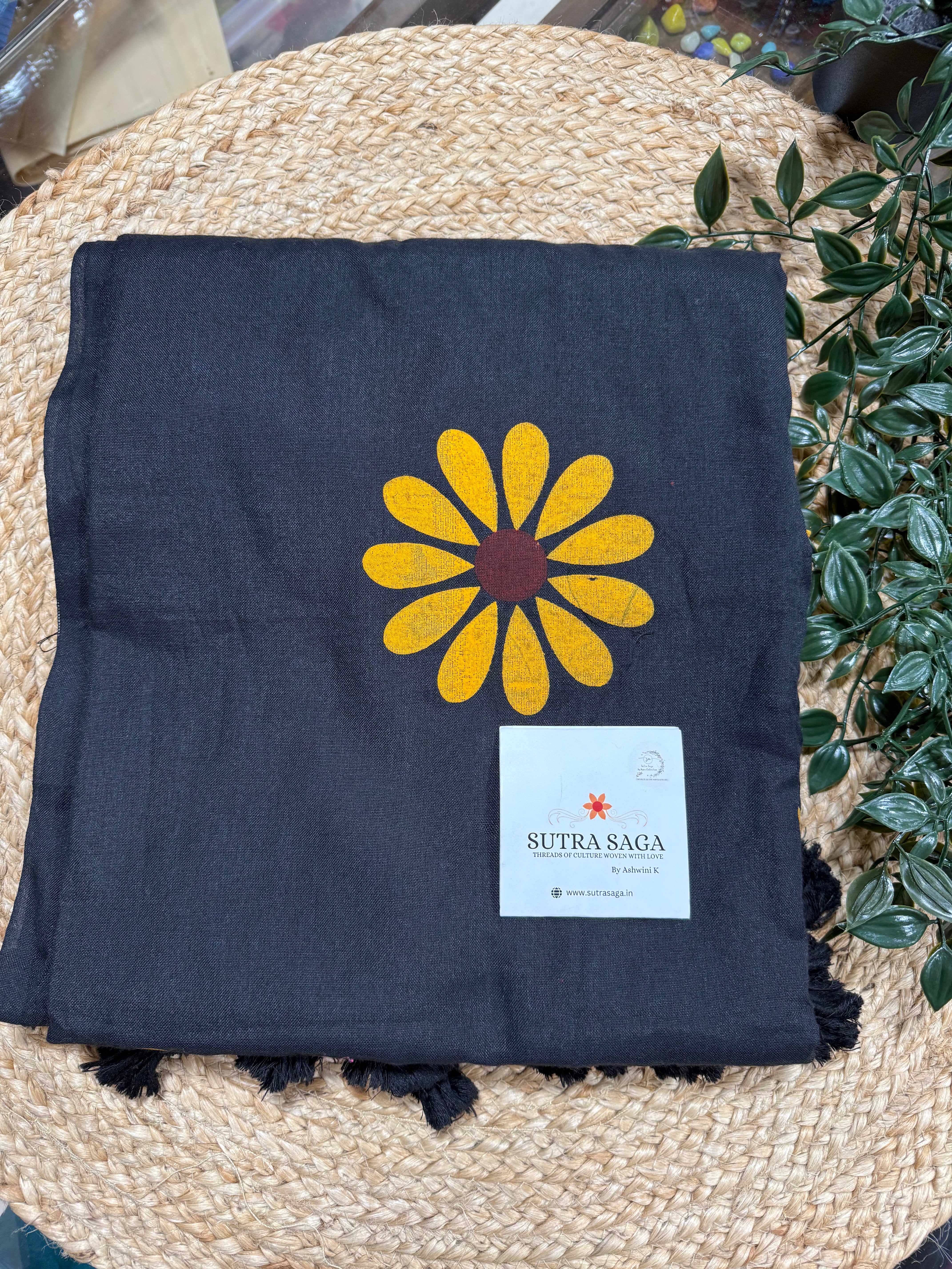 Khadi Cotton Hand-painted Saree