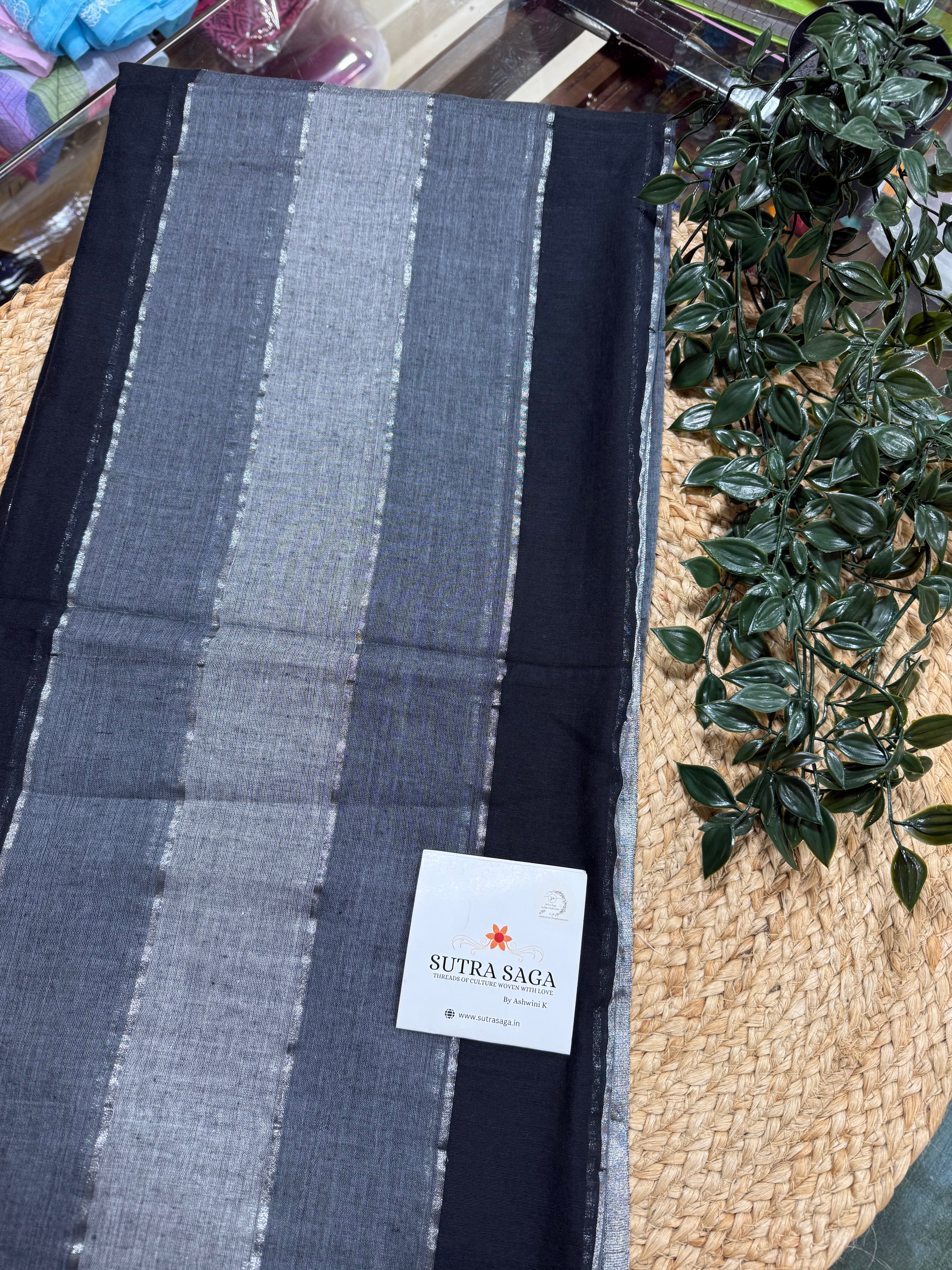 Mul Cotton stripes Saree