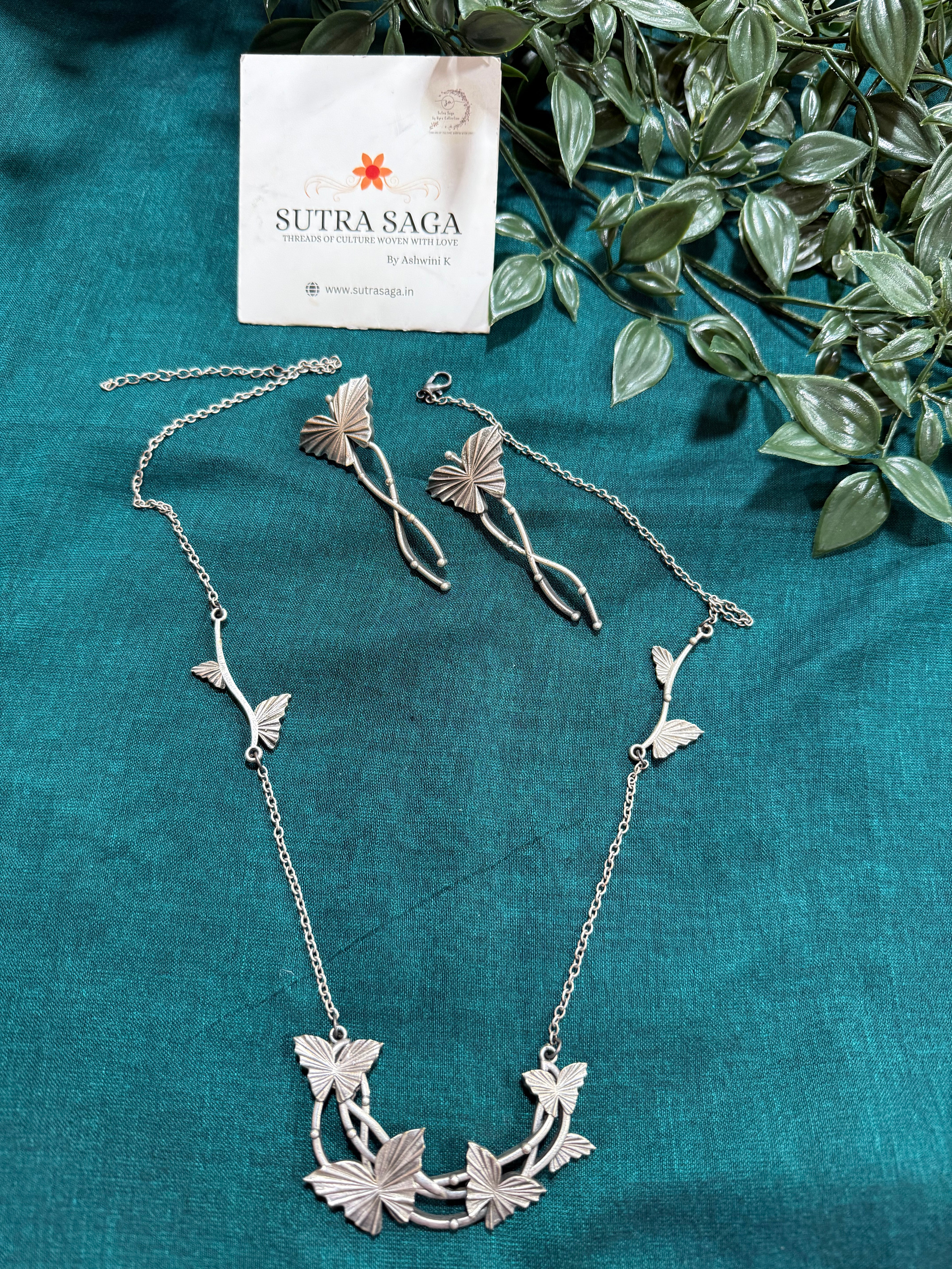Long Necklace with Earrings