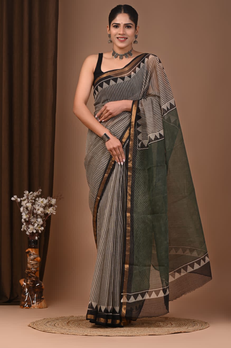 Kota Doria Saree with Stripes