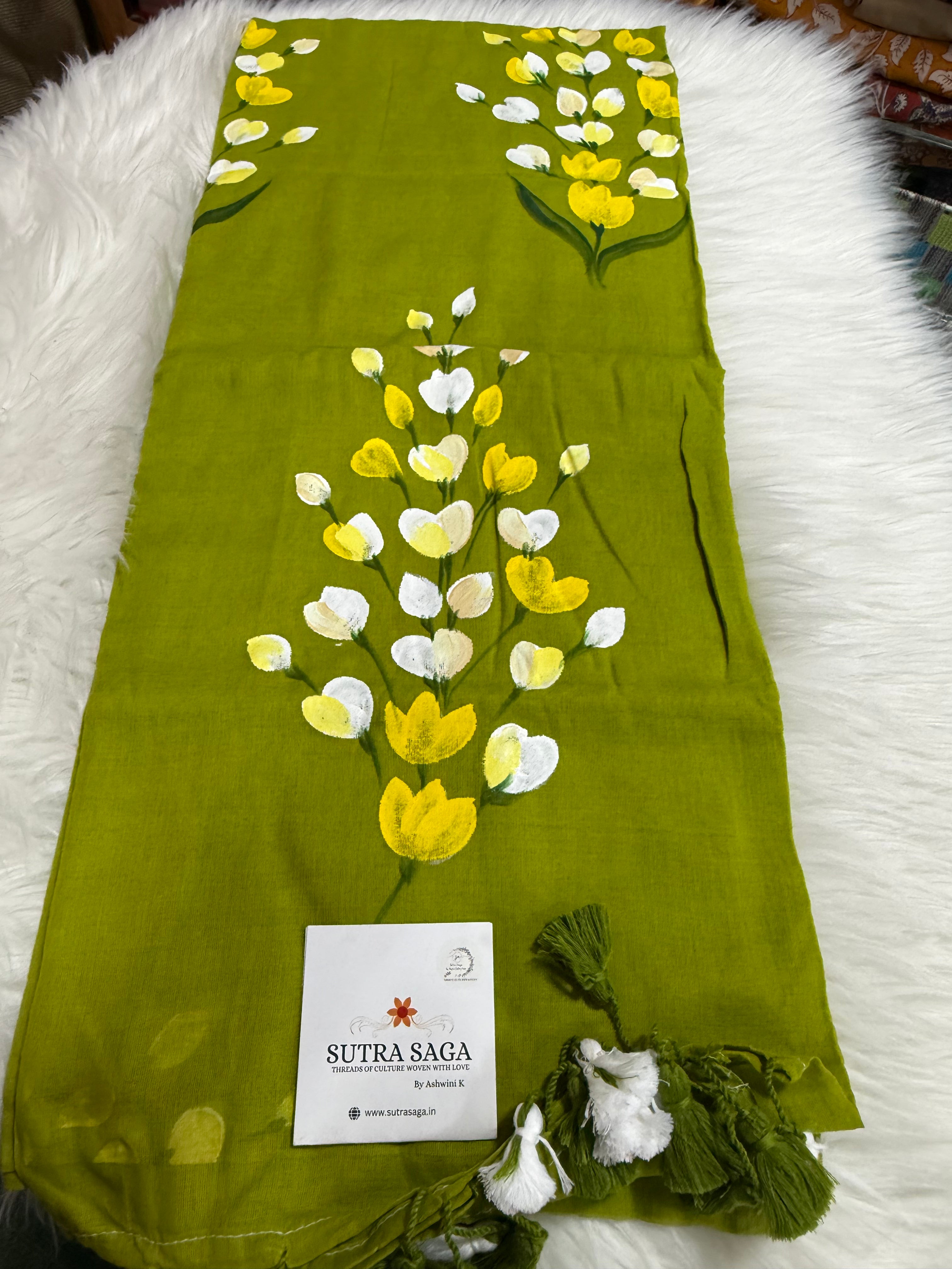 Fulwa Mul Cotton Handpainted saree
