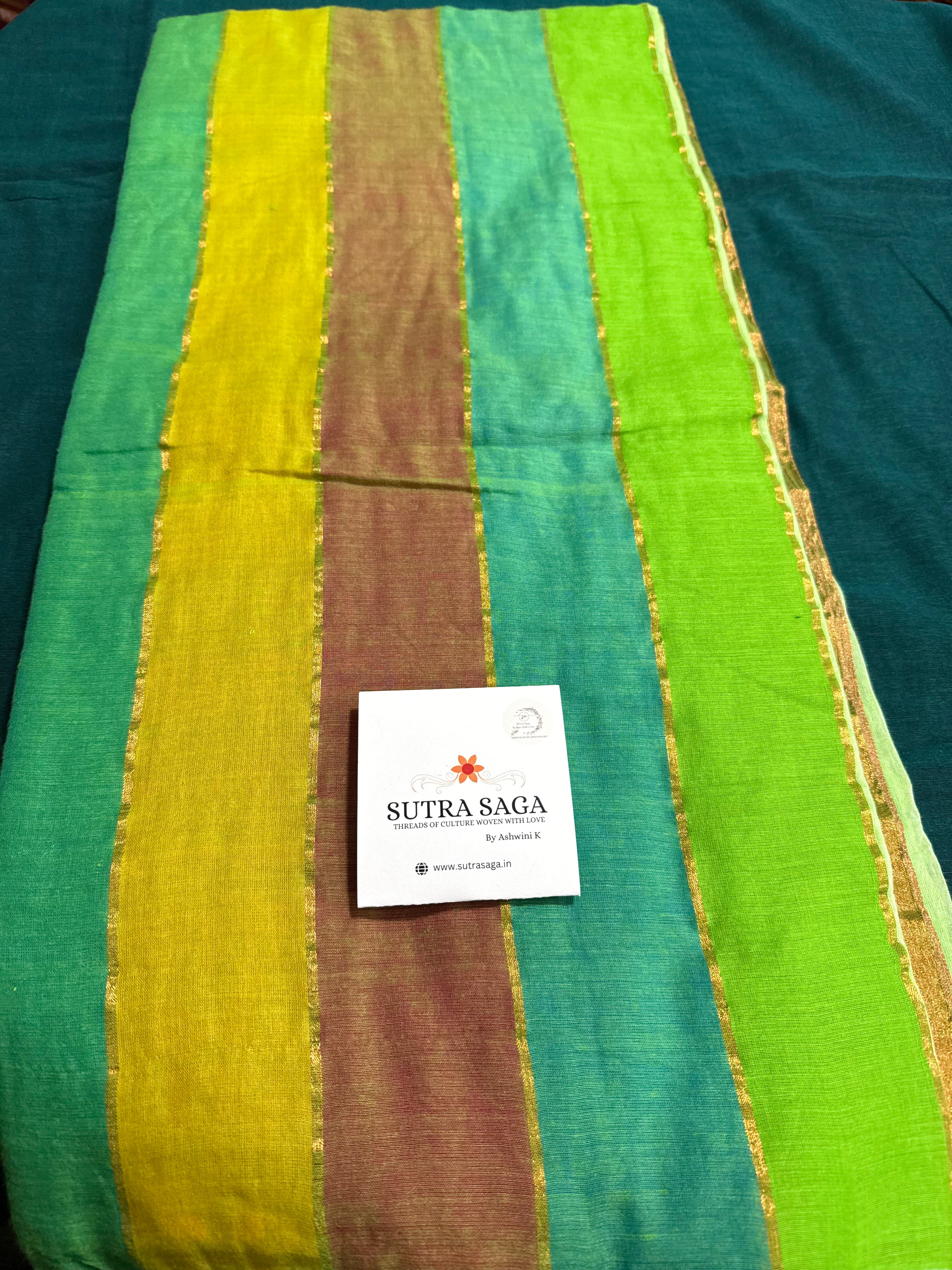 Mul Cotton Rainbow Saree