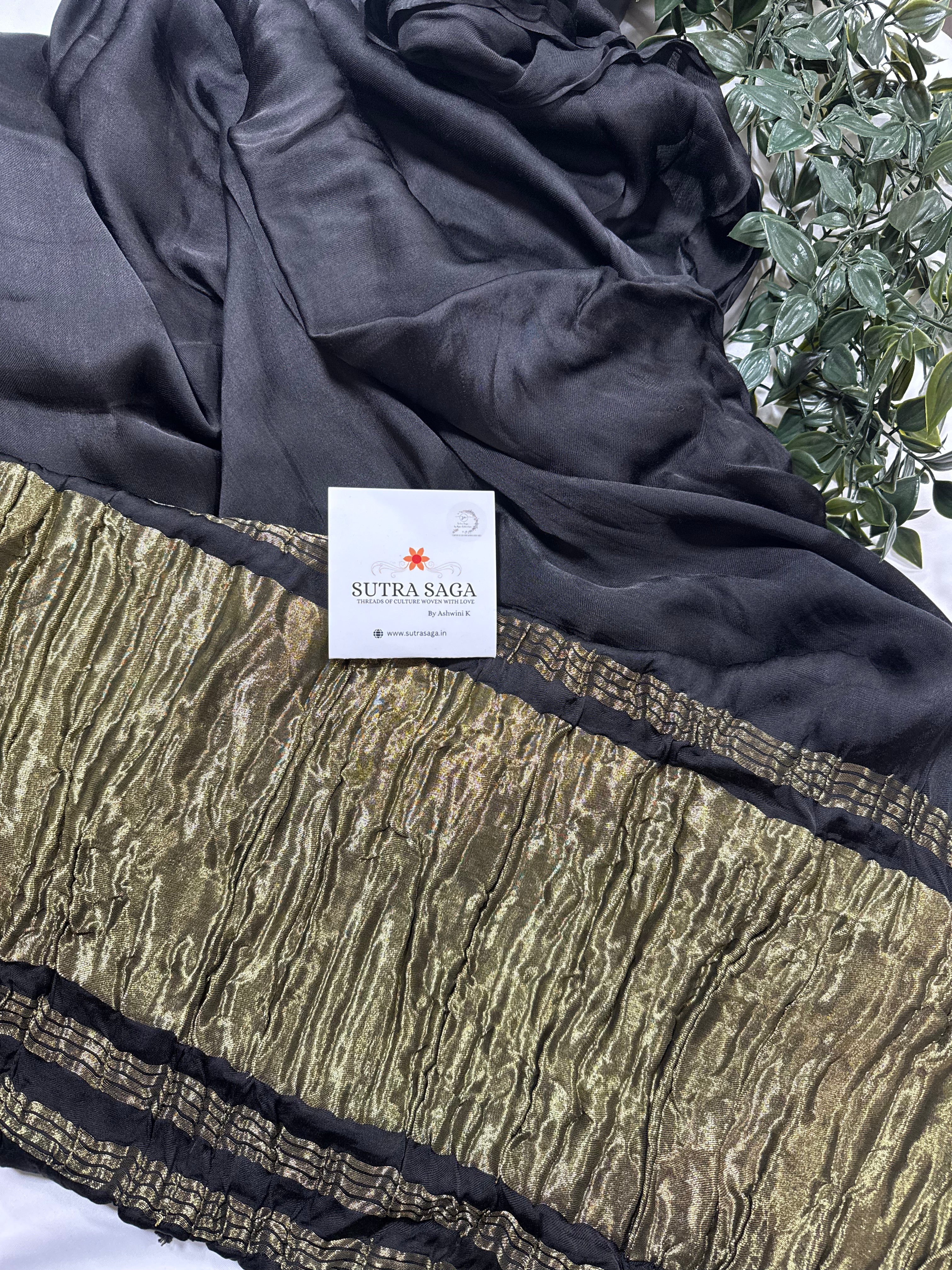 Plain Modal Silk Saree with Lagdi Palla