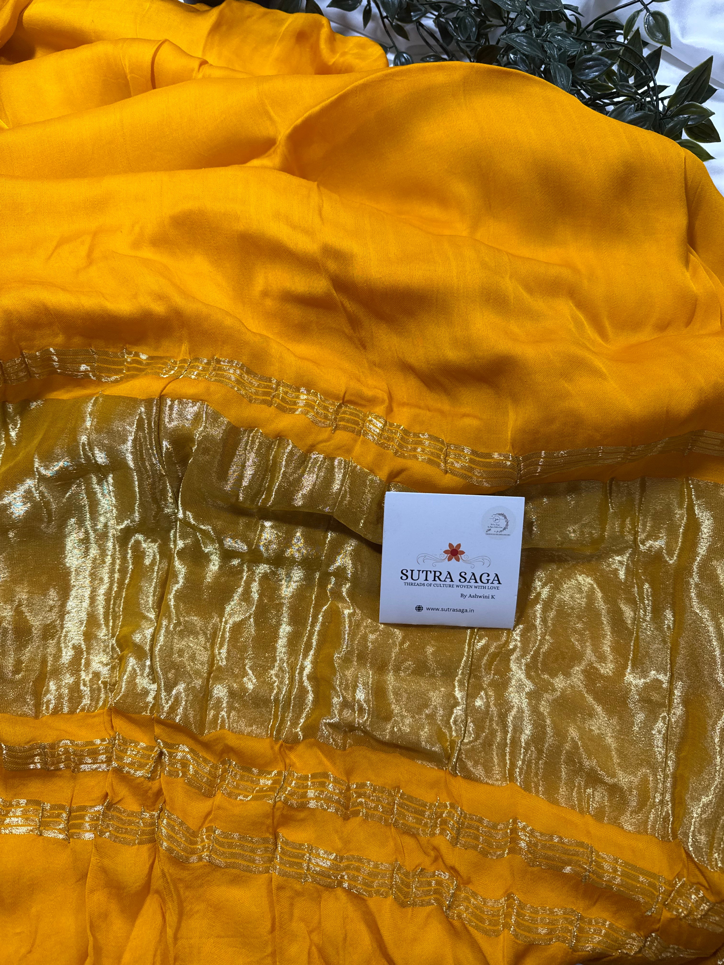 Plain Modal Silk Saree with Lagdi Palla