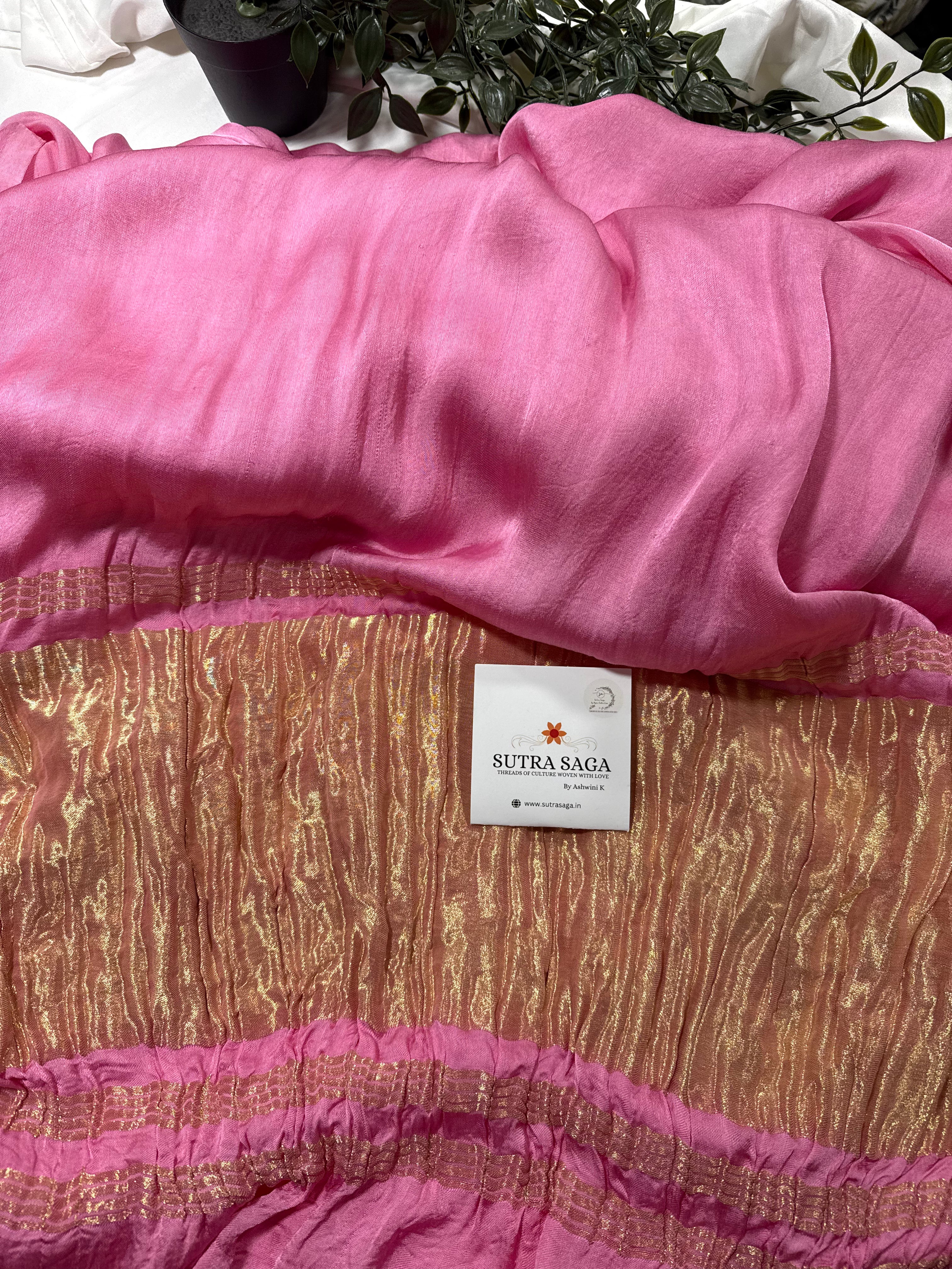 Plain Modal Silk Saree with Lagdi Palla