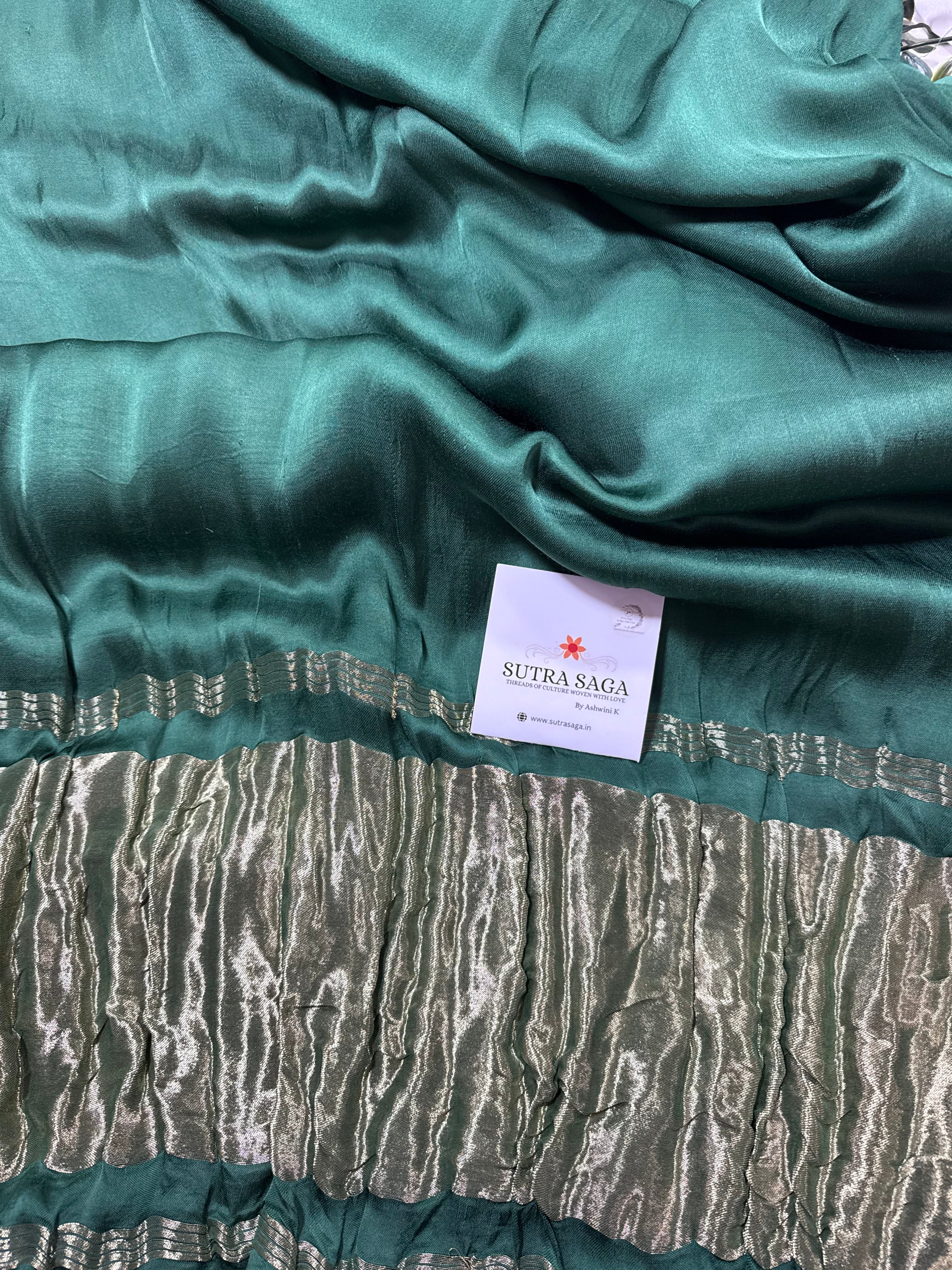 Plain Modal Silk Saree with Lagdi Palla