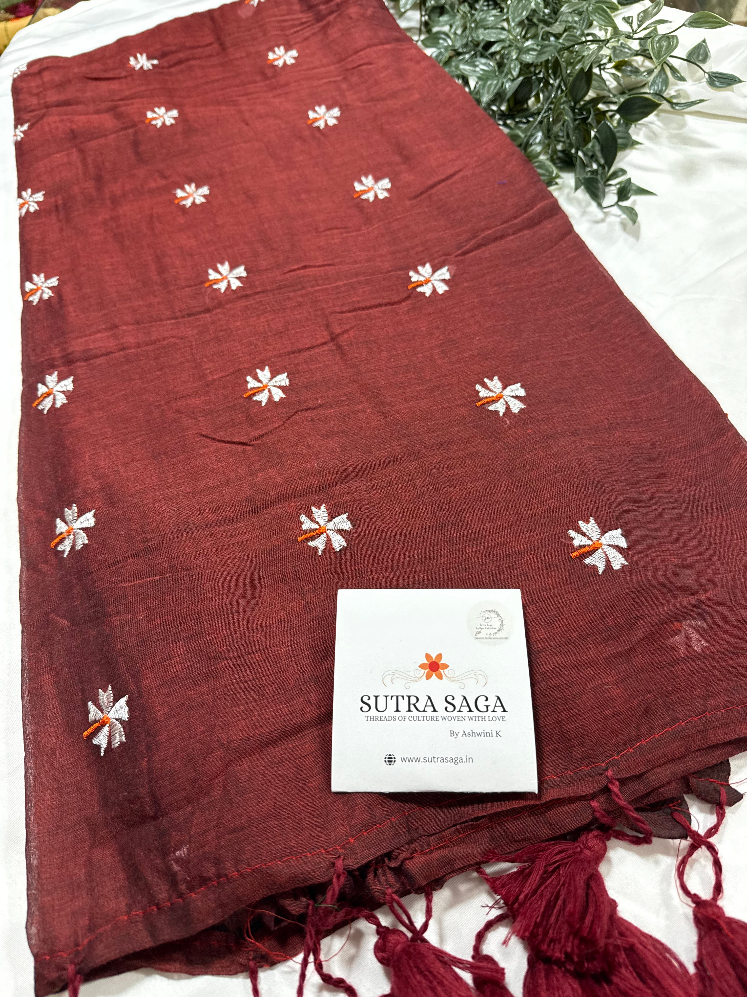 Parijat Mul Cotton Saree