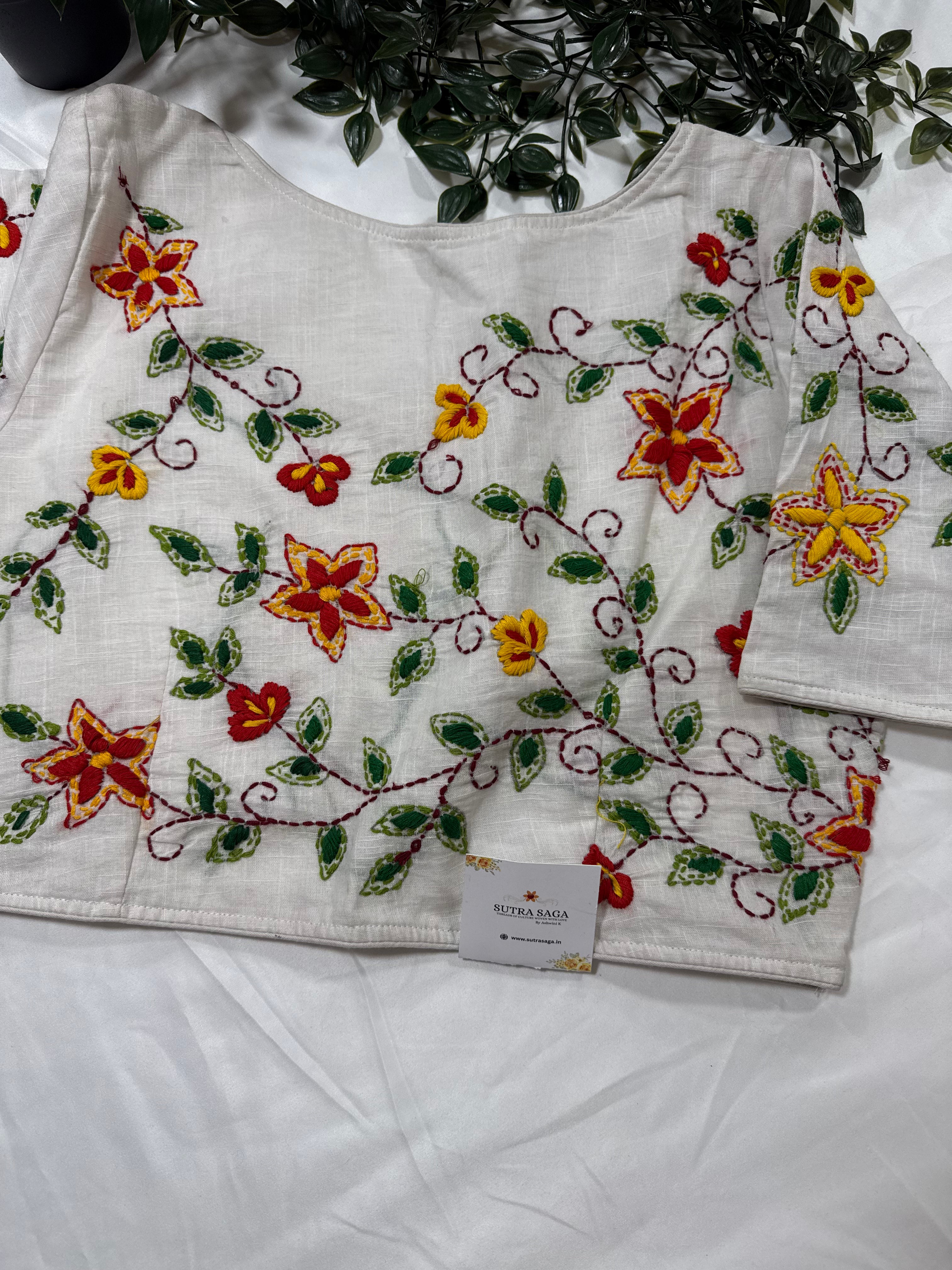 Cotton Blouse with Embroidery