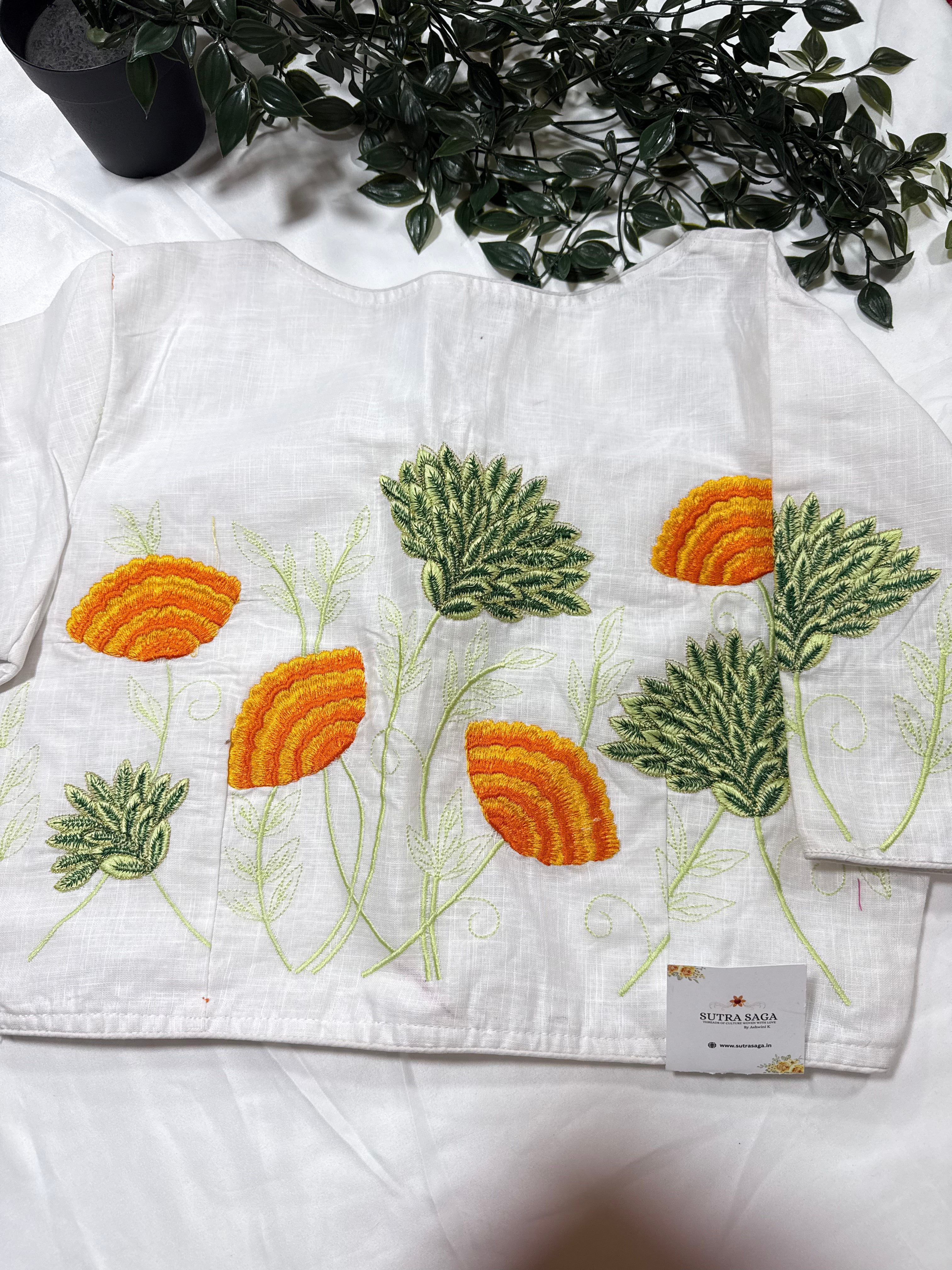 Cotton Blouse with Embroidery