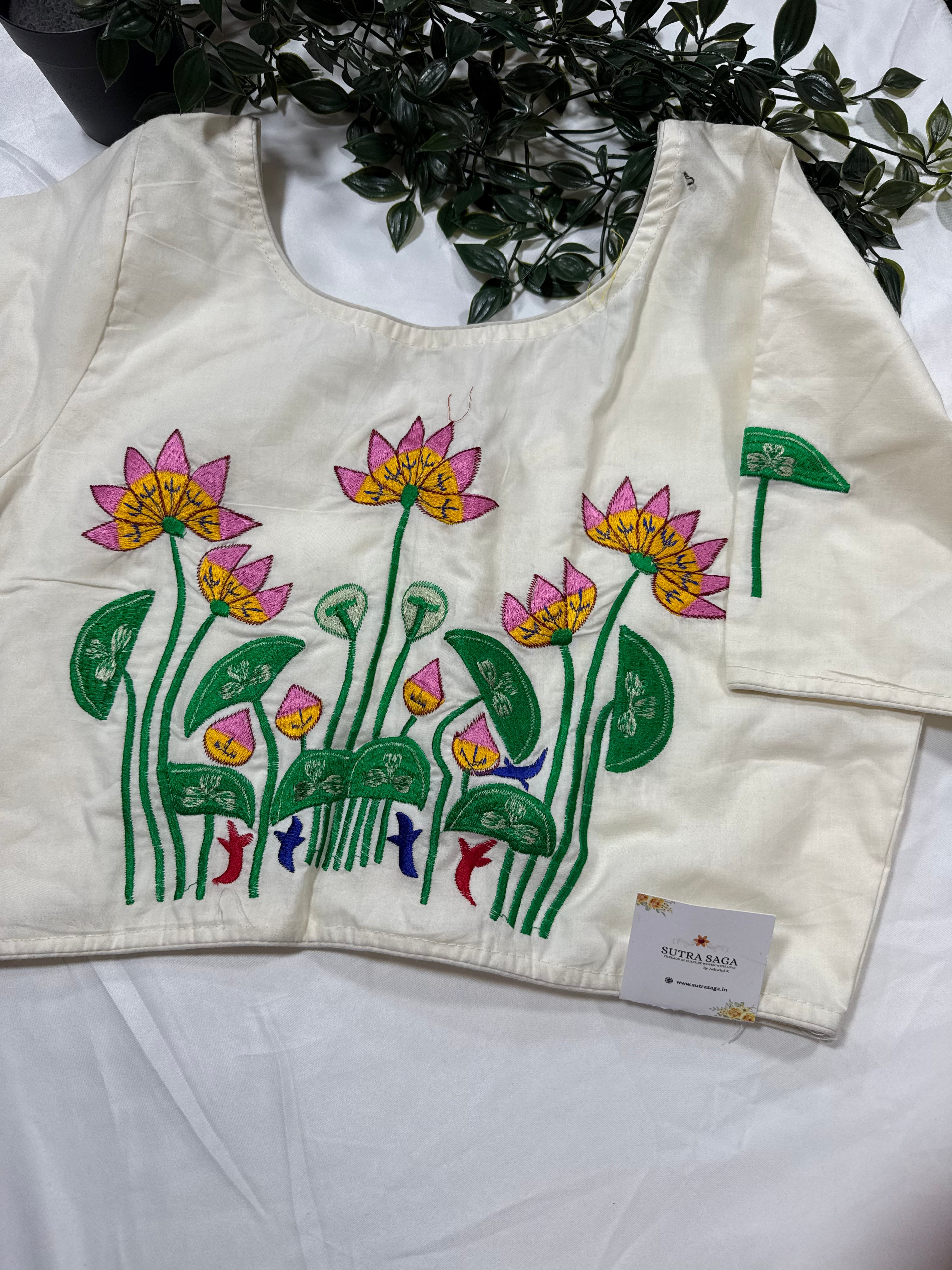 Cotton Blouse with Embroidery