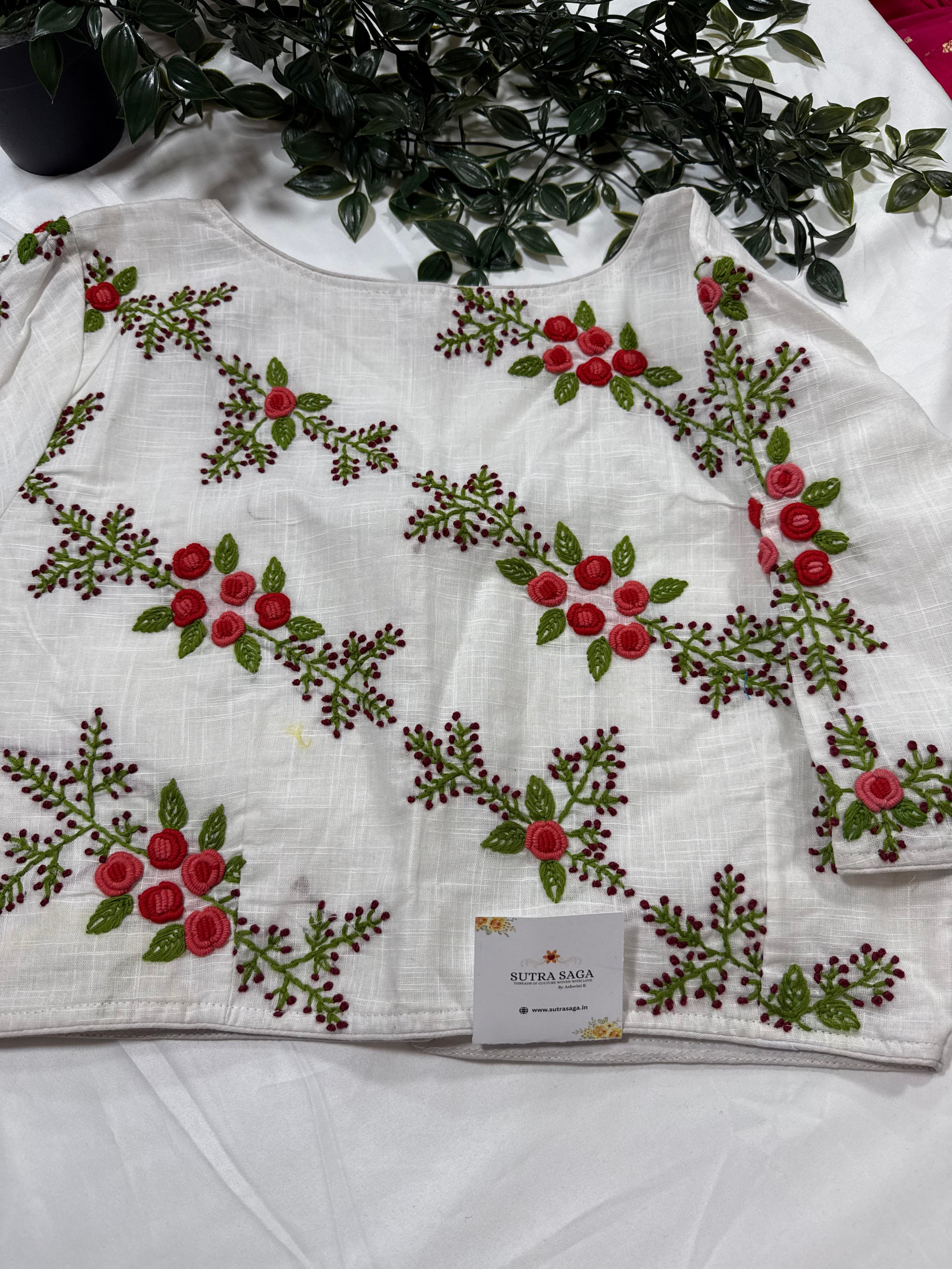 Cotton Blouse with Embroidery