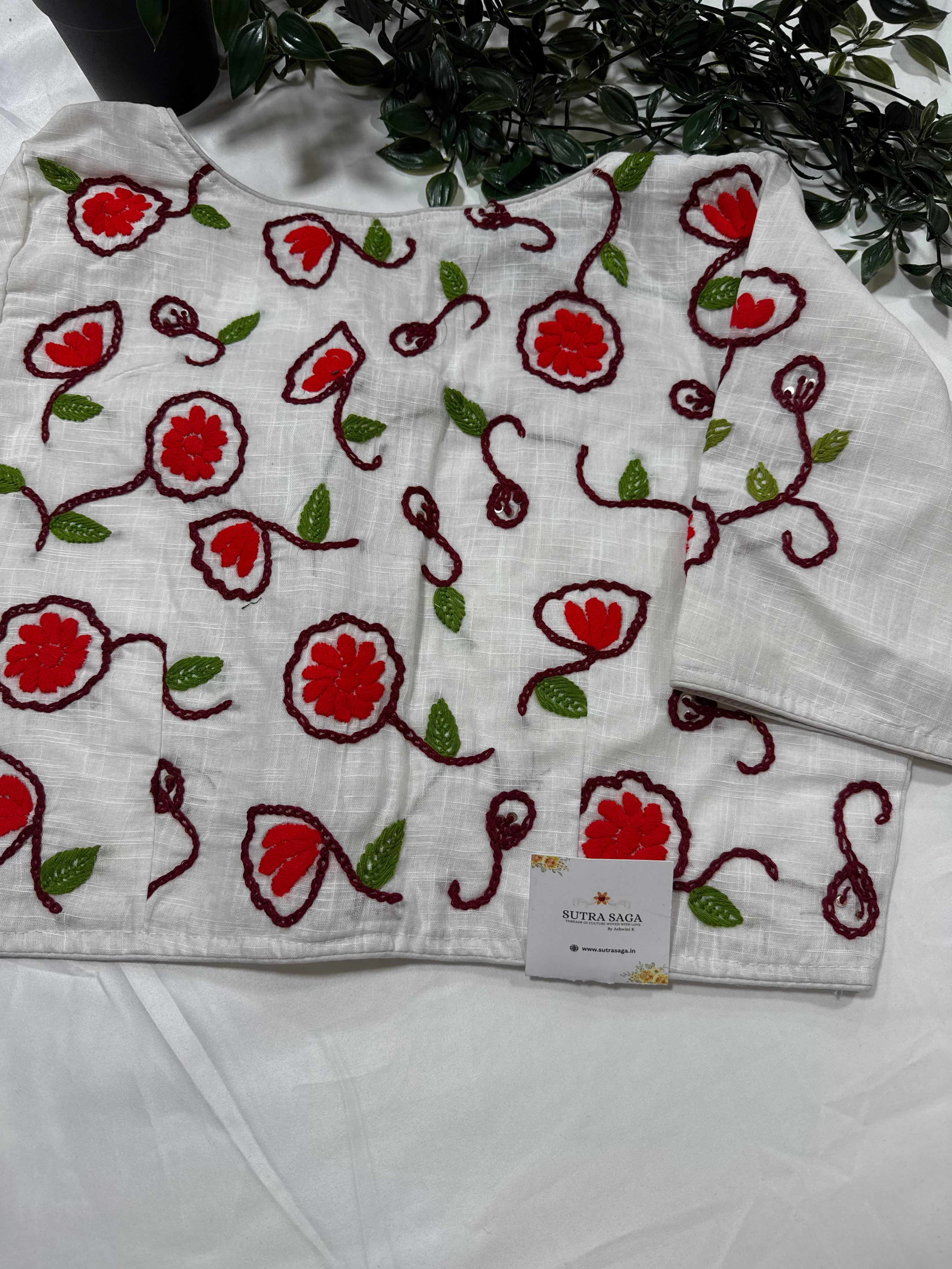 Cotton Blouse with Embroidery