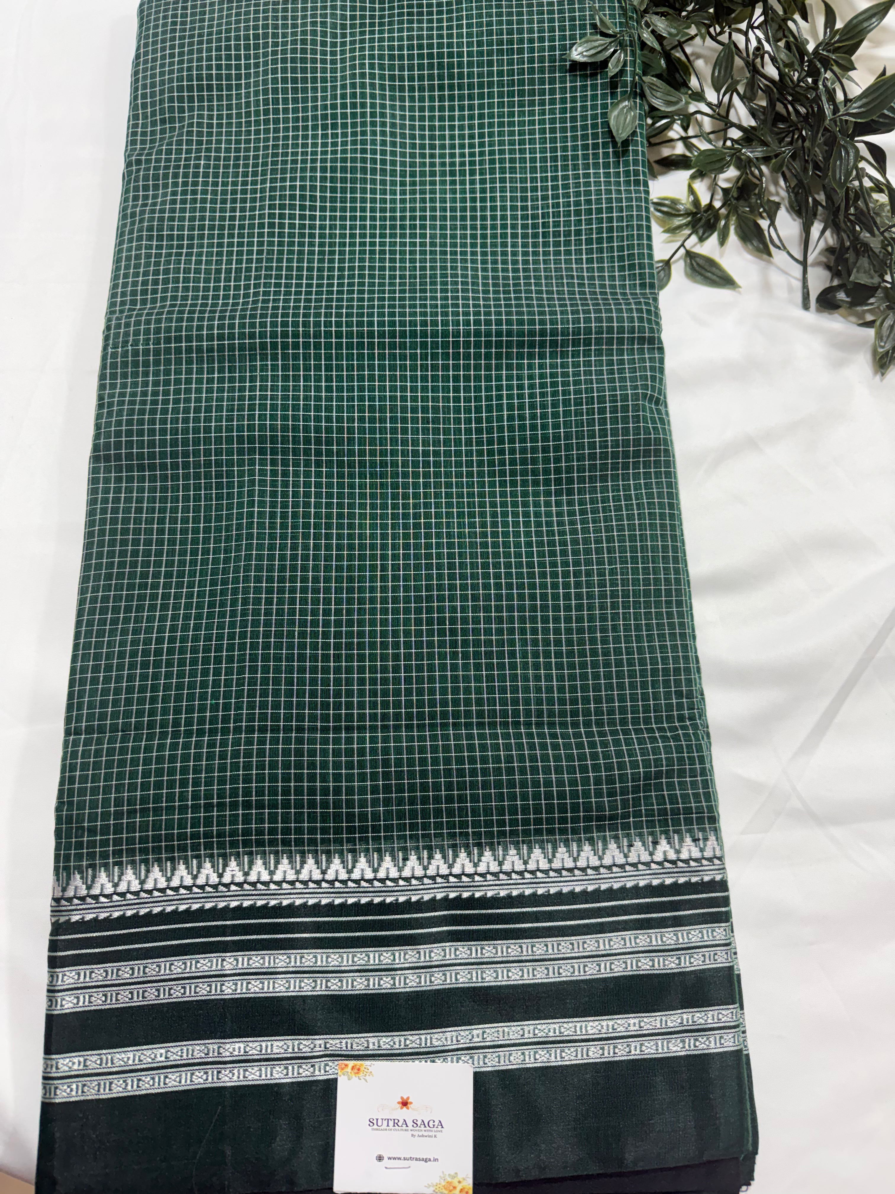 Checks Irkal ( Silk Cotton)