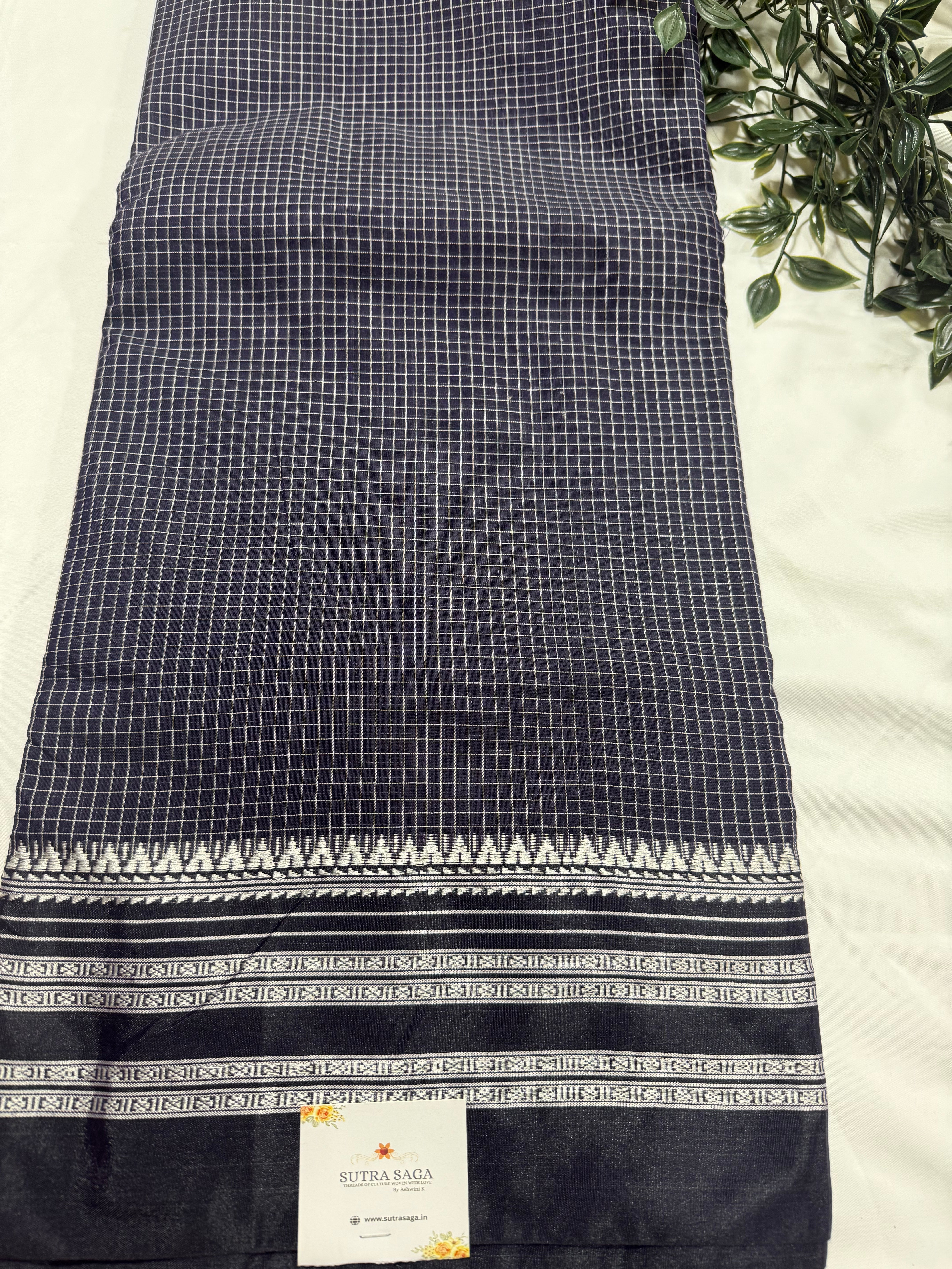 Checks Irkal ( Silk Cotton )