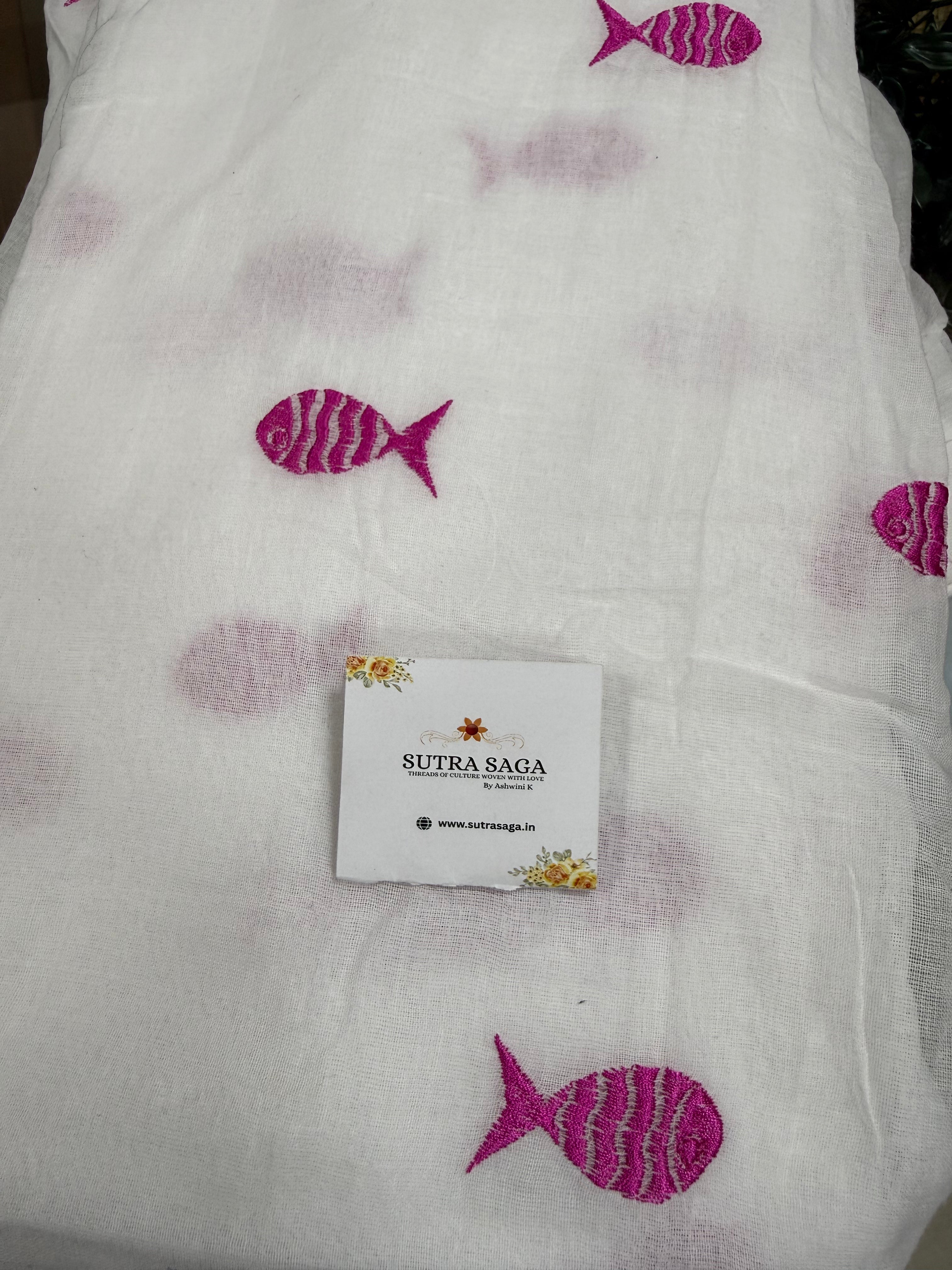 One Min Drape Saree- Mul Cotton