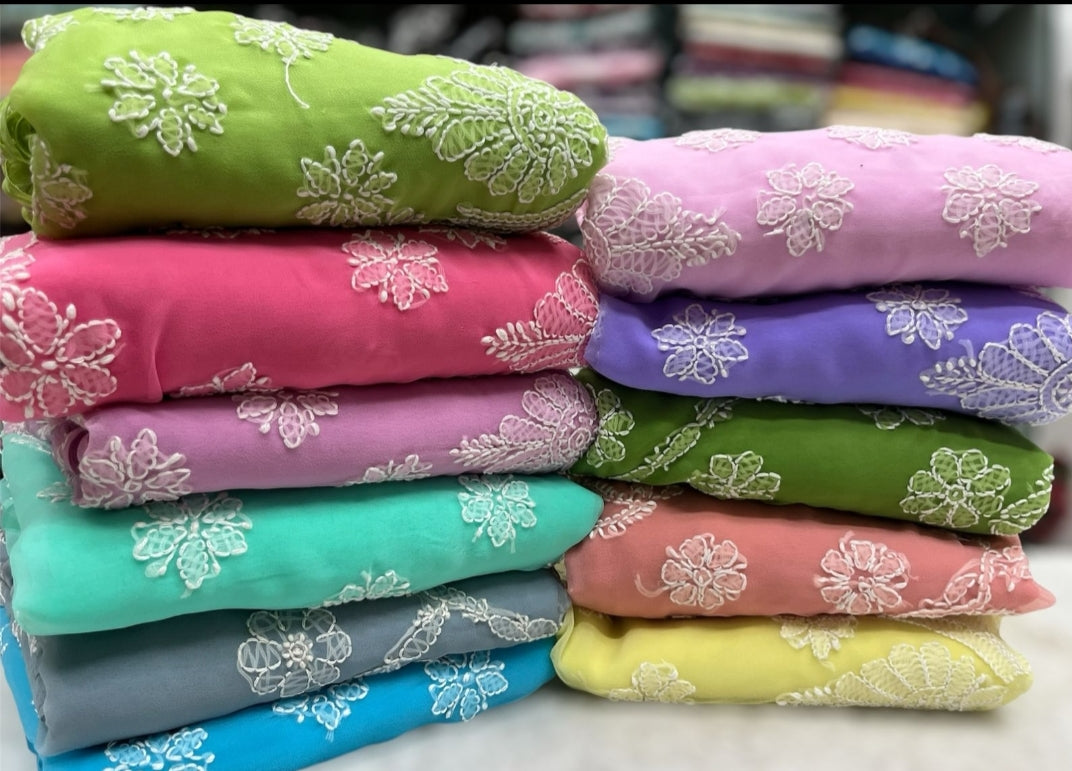 Lakhnavi Chikankari Sarees